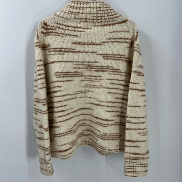 Banana Republic Wool Alpaca Blend Italian Spacedye Rib Funnel Neck Sweater - Picture 2 of 9